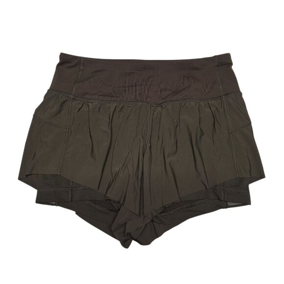 Lululemon Athletica Squad Goal Shorts Workout Green Layers Womens 4 Stretch - Picture 1 of 6